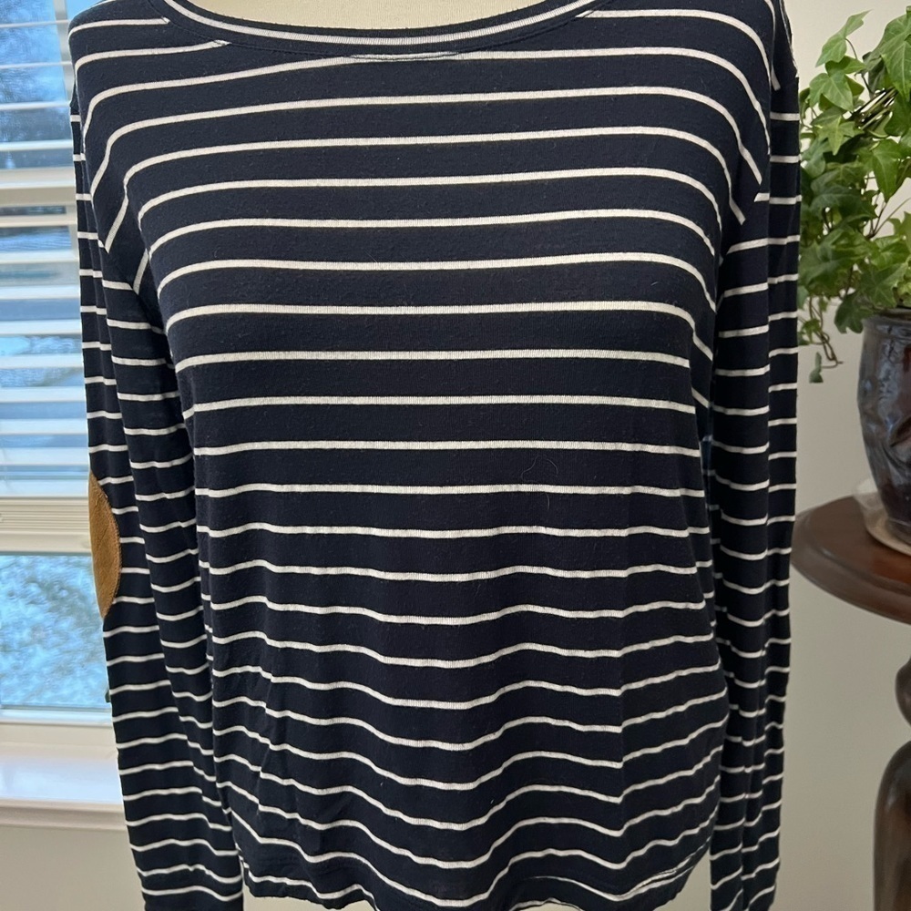 Zara elbow patched boat neck light sweater S